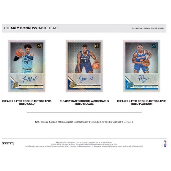 2019-20 Panini Clearly Donruss Basketball Hobby 12 Box Case - Image 2