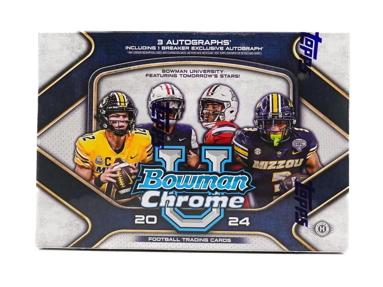 2024 Bowman Chrome University Football Breaker’s Delight 10 Box Case