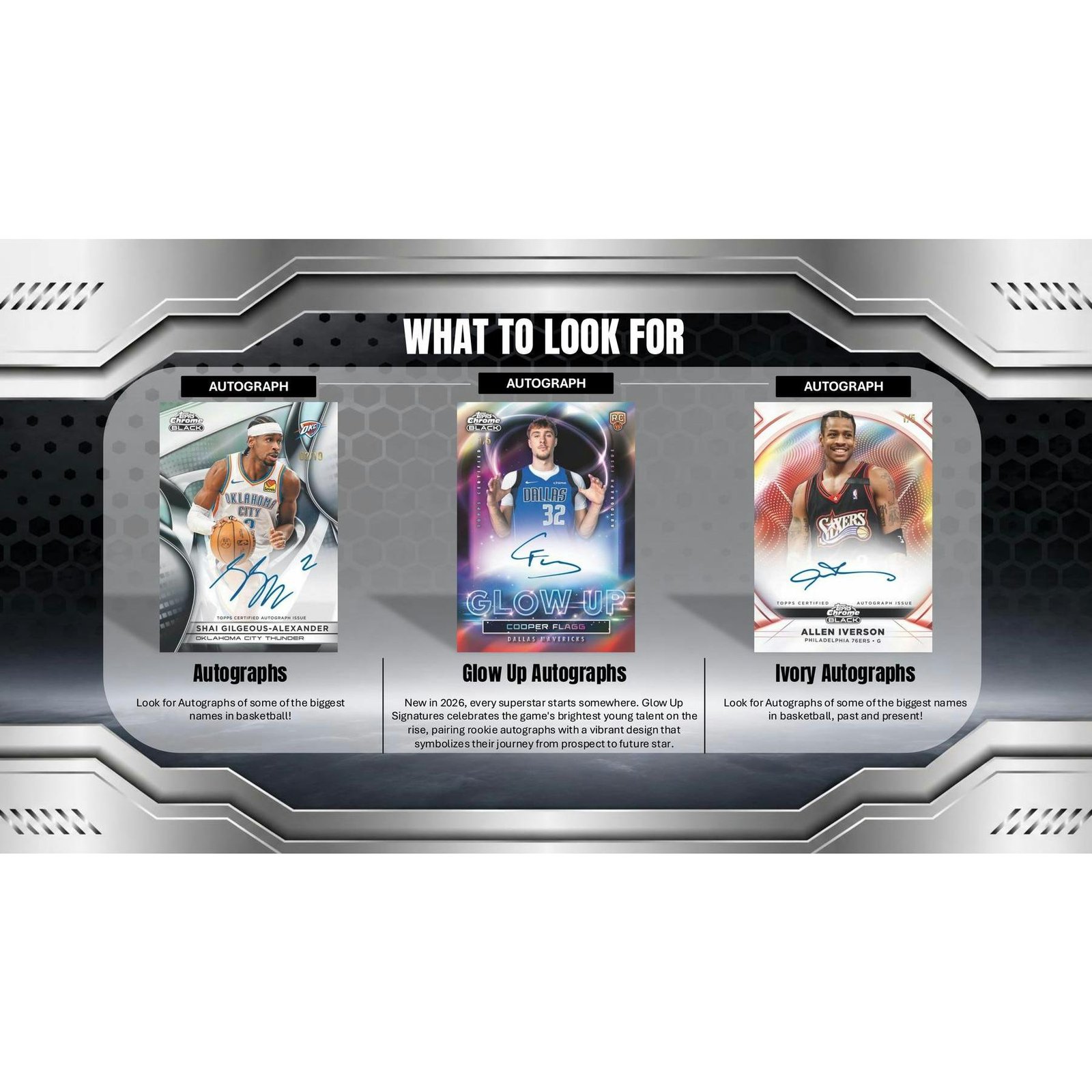 2025/26 Topps Chrome Black Basketball Hobby Box (Presell) - Image 8