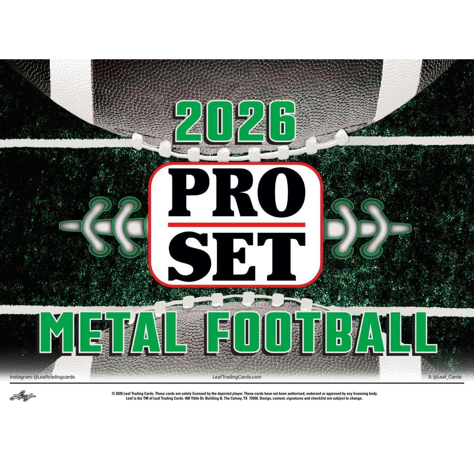 2026 Leaf Pro Set Metal Football Hobby 10-Box Case - Image 10