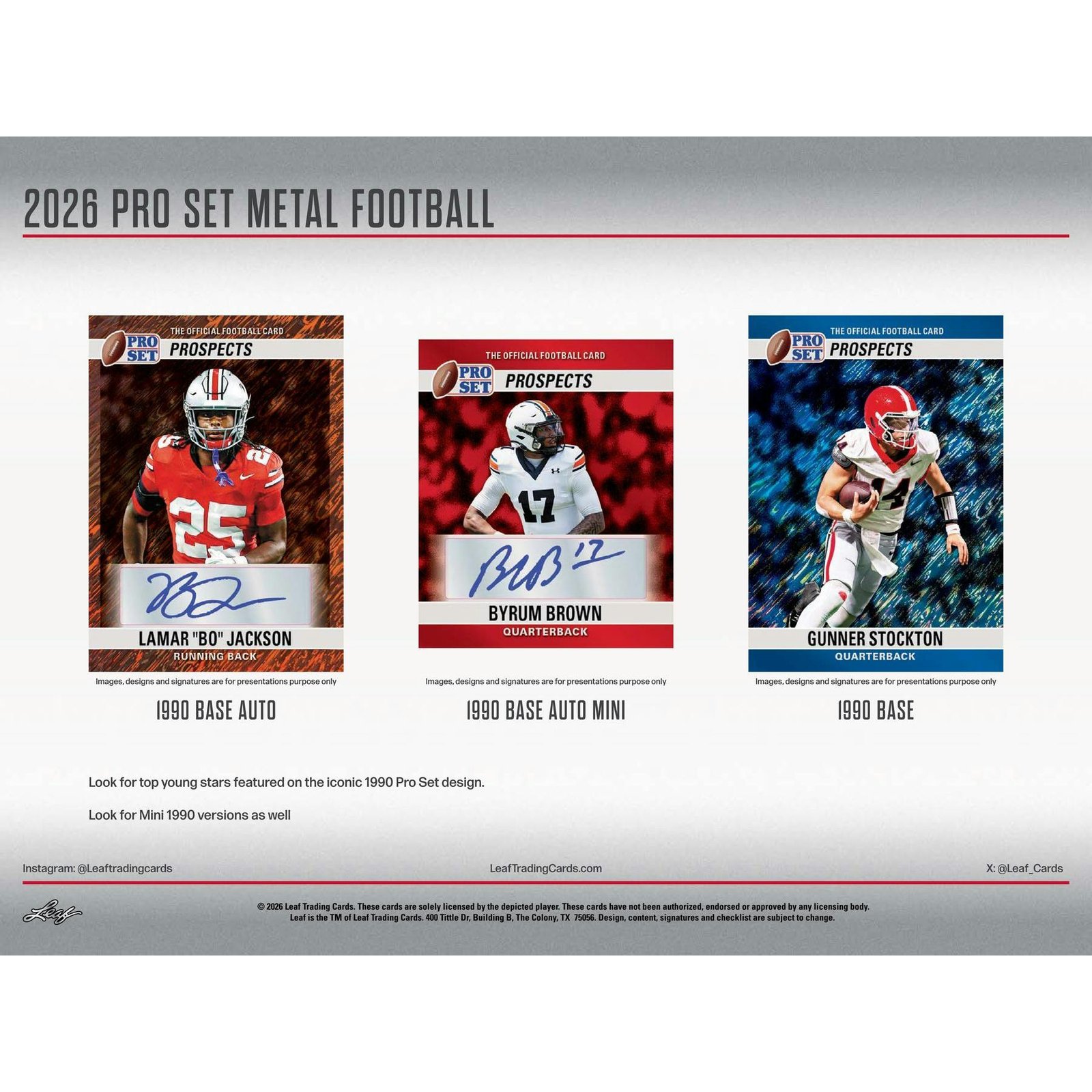 2026 Leaf Pro Set Metal Football Hobby 10-Box Case - Image 7