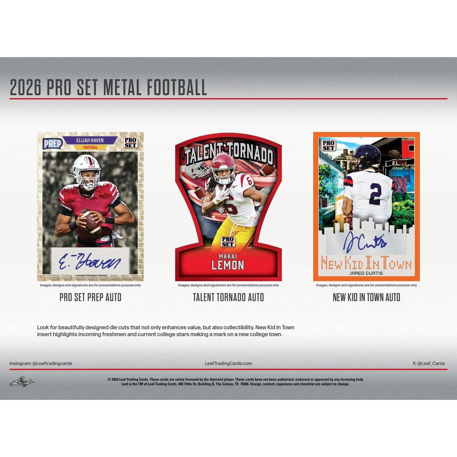 2026 Leaf Pro Set Metal Football Hobby Jumbo 8-Box Case - Image 7