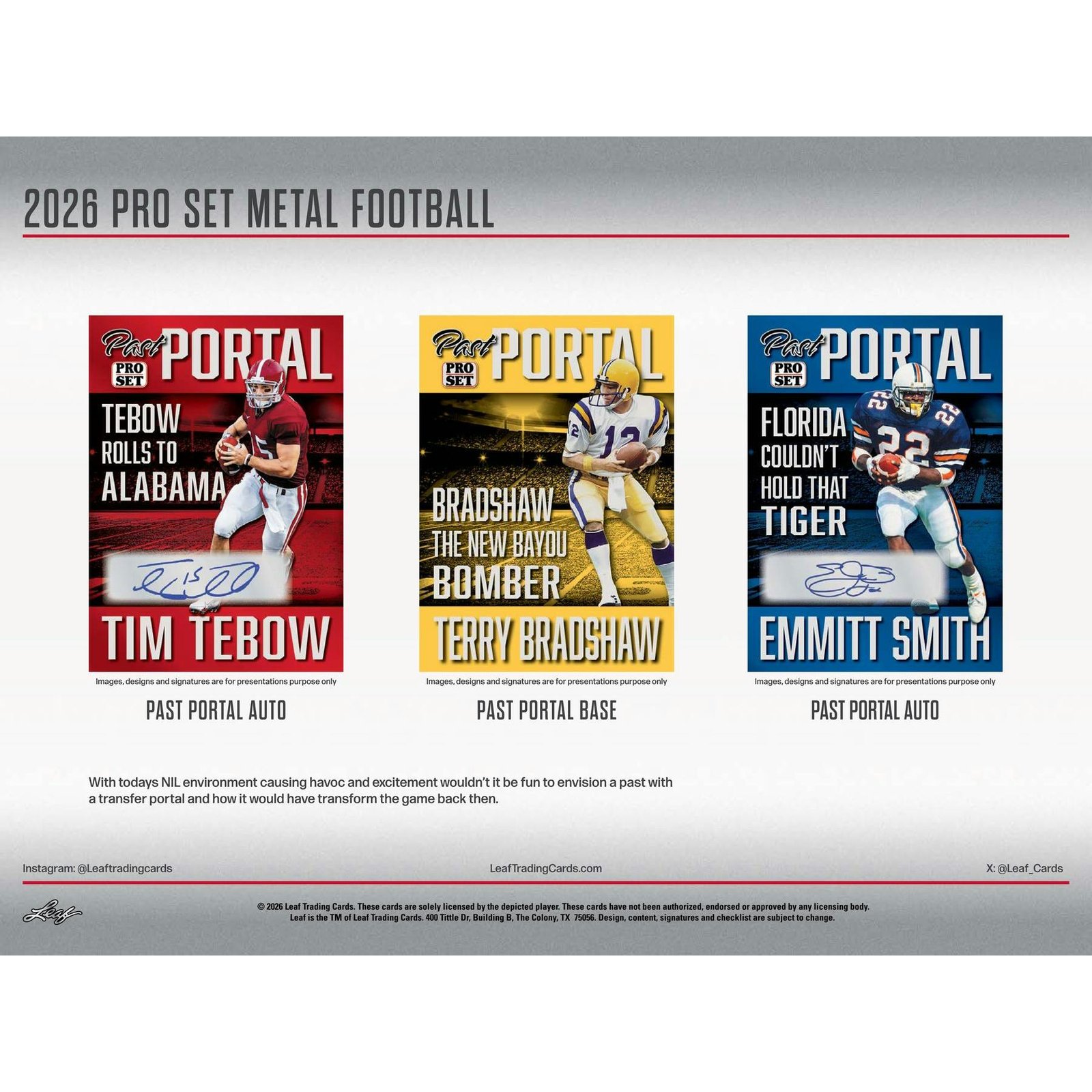 2026 Leaf Pro Set Metal Football Hobby Jumbo 8-Box Case - Image 6