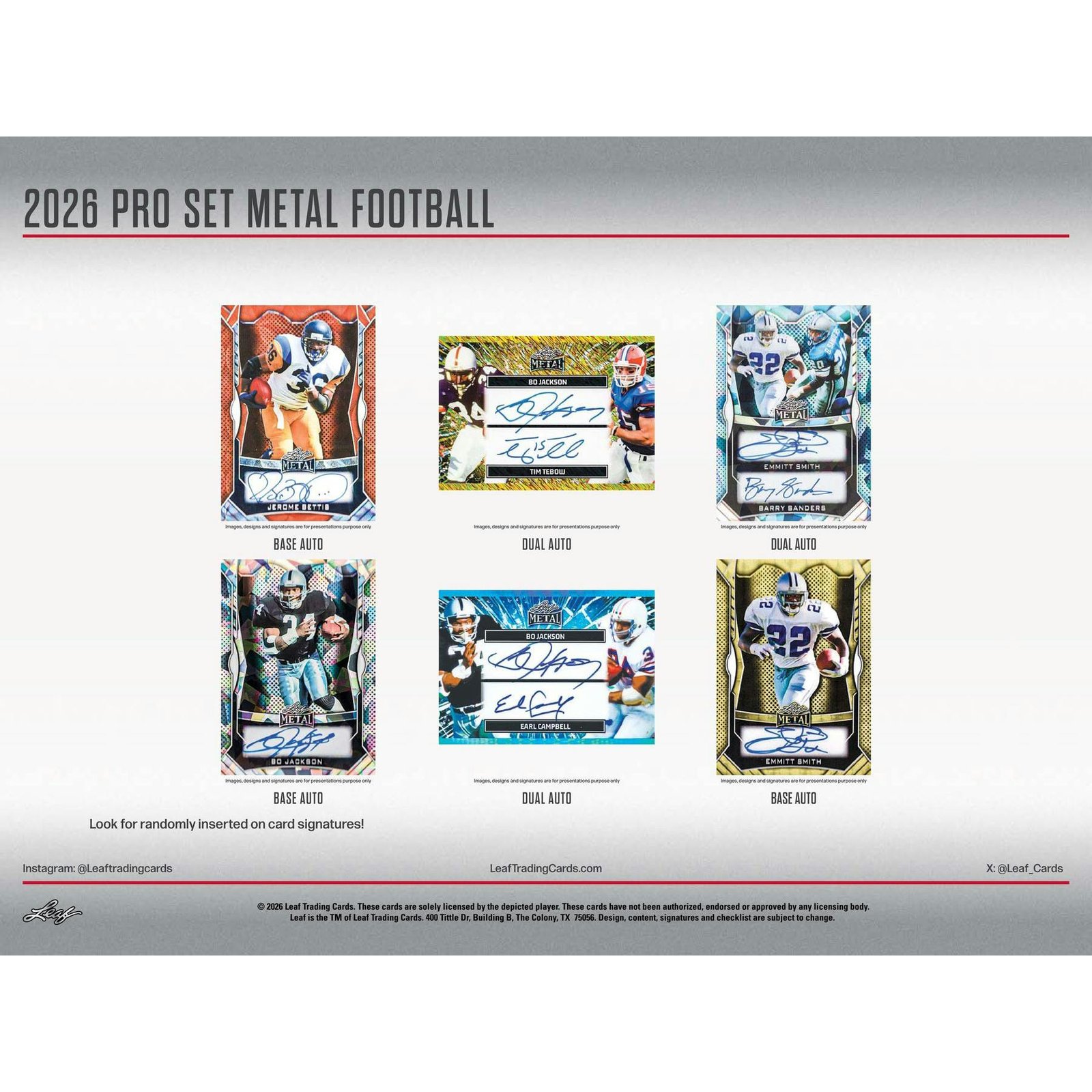 2026 Leaf Pro Set Metal Football Hobby Jumbo 8-Box Case - Image 9
