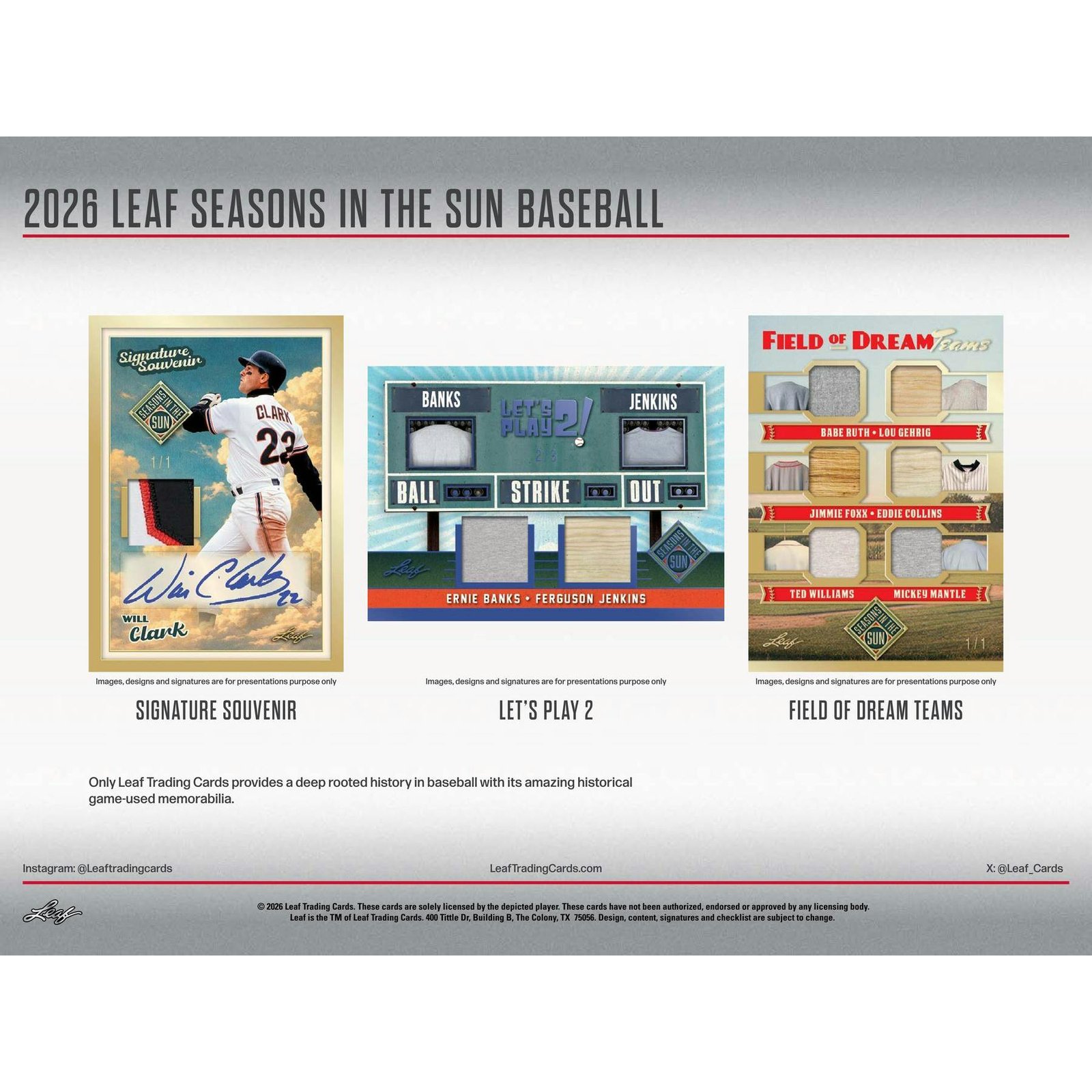2026 Leaf Seasons in the Sun Baseball Hobby 10-Box Case - Image 9