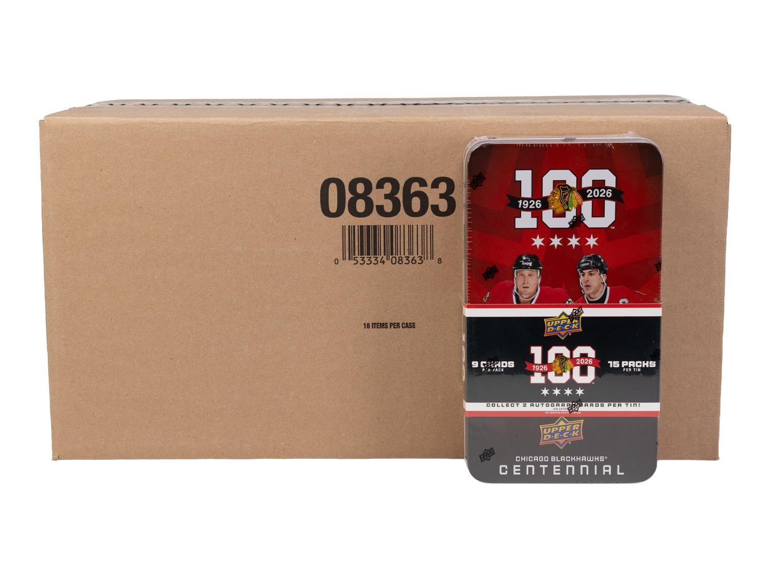 2025/26 Upper Deck Chicago Blackhawks Centennial Hockey Hobby 16-Box Case