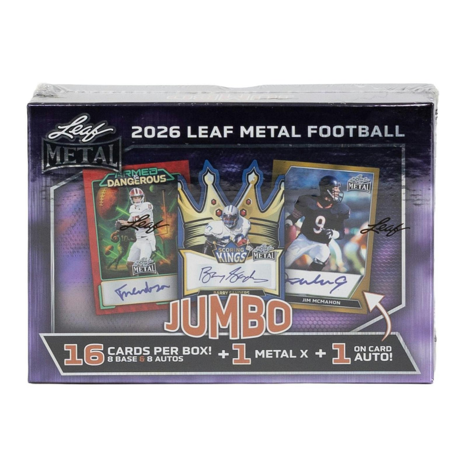 2026 Leaf Metal Football Hobby Jumbo 8-Box Case - Image 7