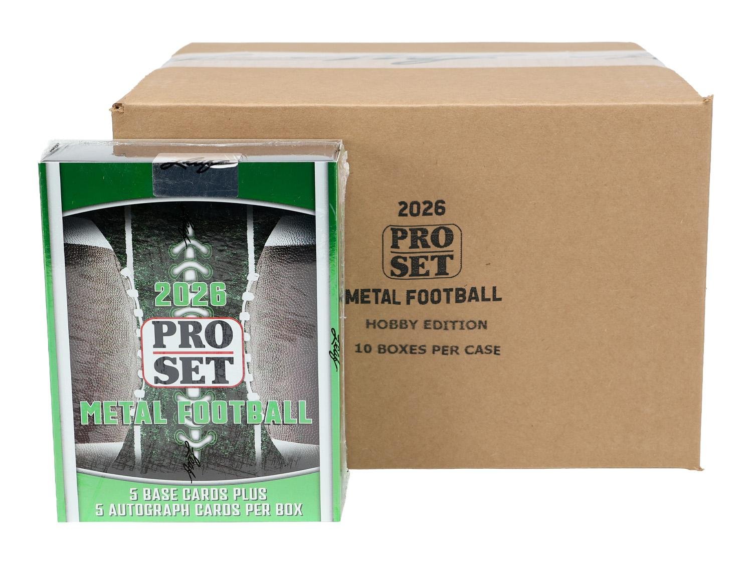 2026 Leaf Pro Set Metal Football Hobby 10-Box Case - Image 2