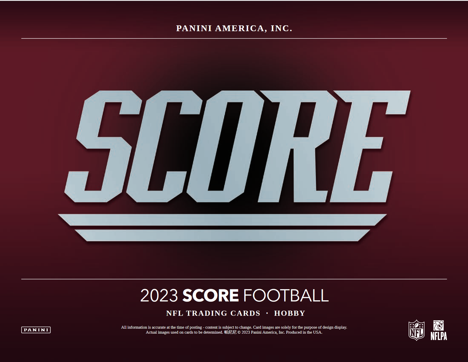 2023 Panini Score Football Hobby 12 Box Case - Image 2