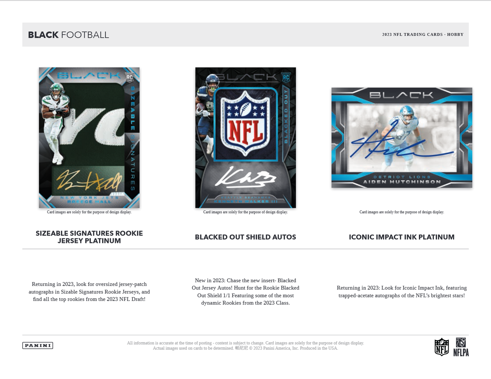 2023 Panini Black Football Hobby 12 Box Case - Image 5