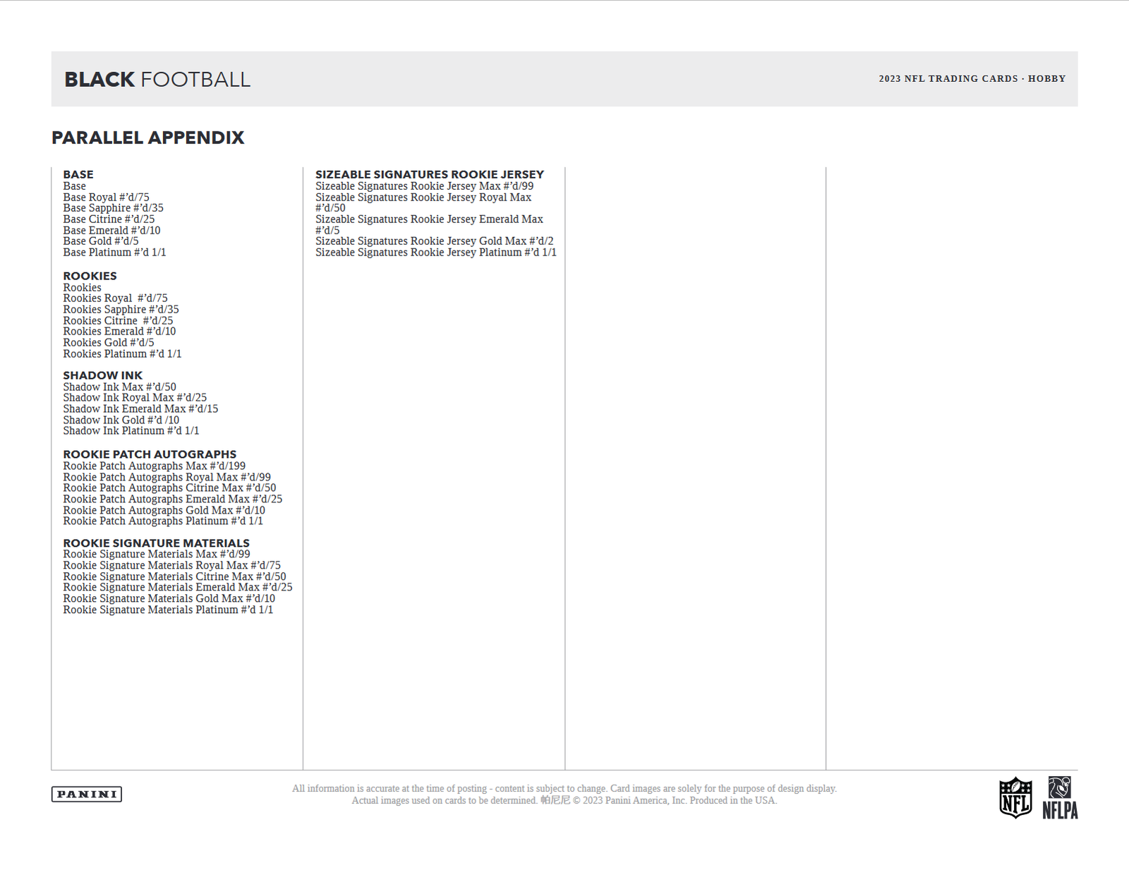 2023 Panini Black Football Hobby 12 Box Case - Image 7