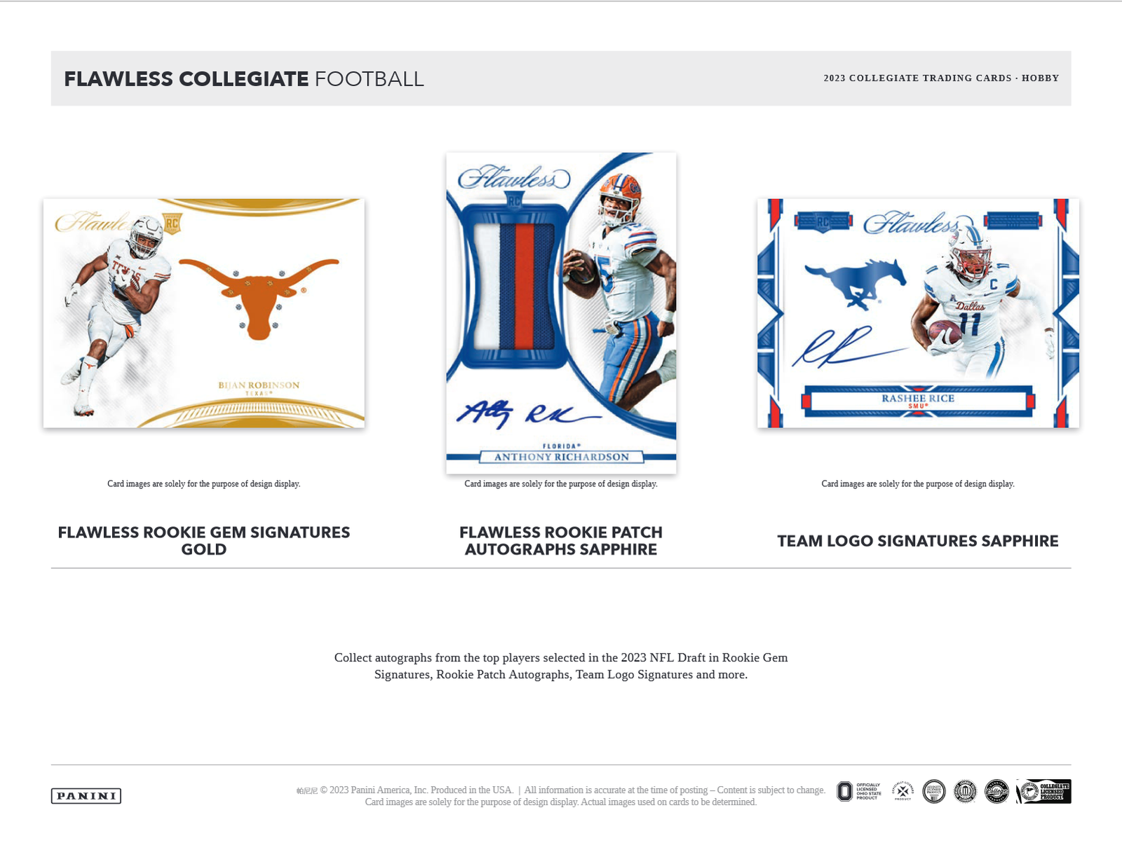 2023 Panini Flawless Collegiate Football Hobby 2 Box Case - Image 5