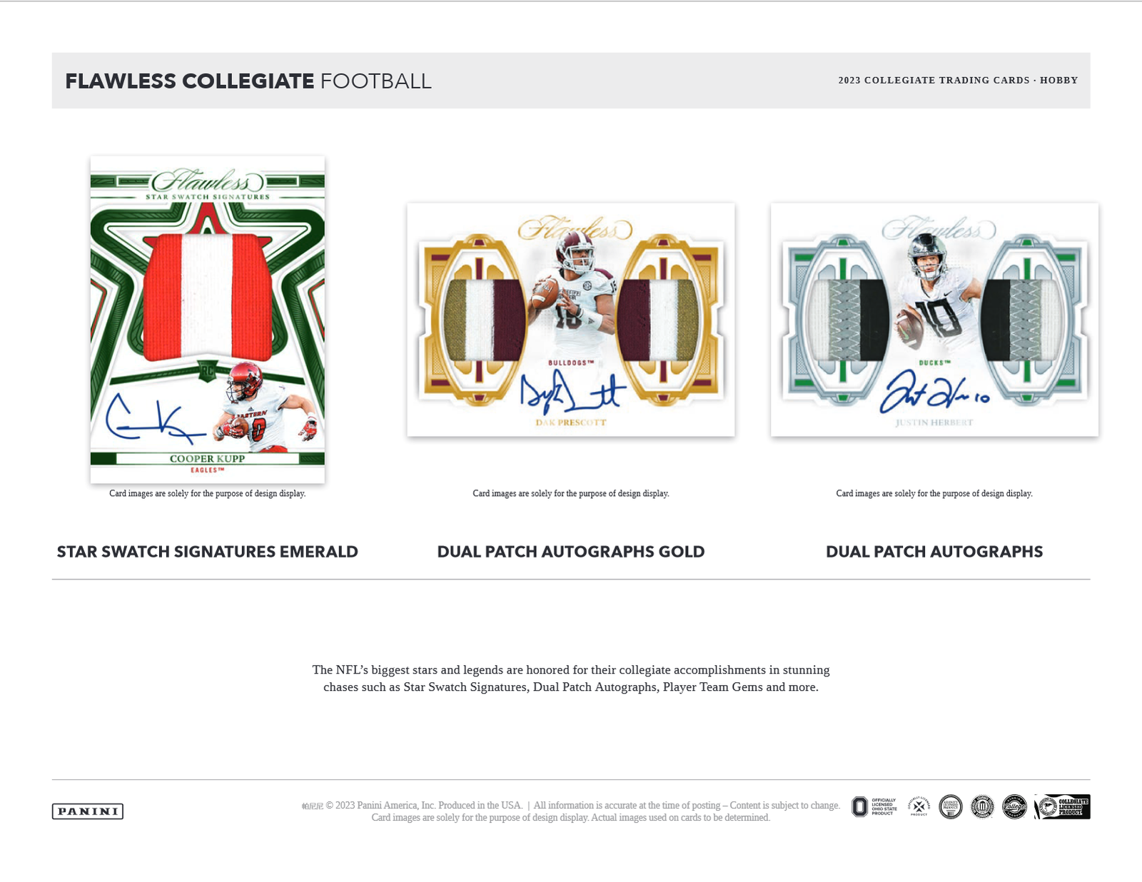 2023 Panini Flawless Collegiate Football Hobby 2 Box Case - Image 4