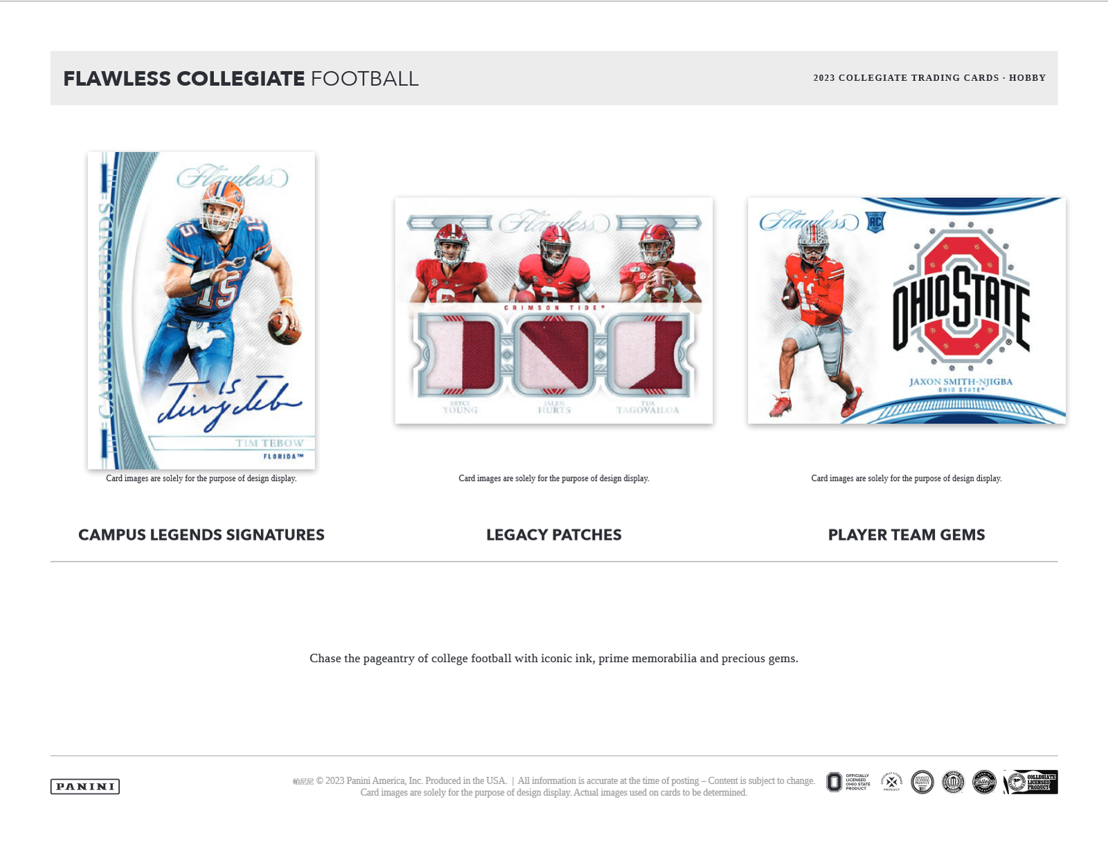 2023 Panini Flawless Collegiate Football Hobby 2 Box Case - Image 3