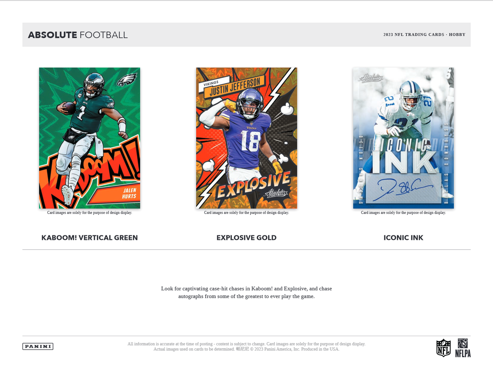 2023 Panini Absolute Football Hobby 12 Box Case - Image 5