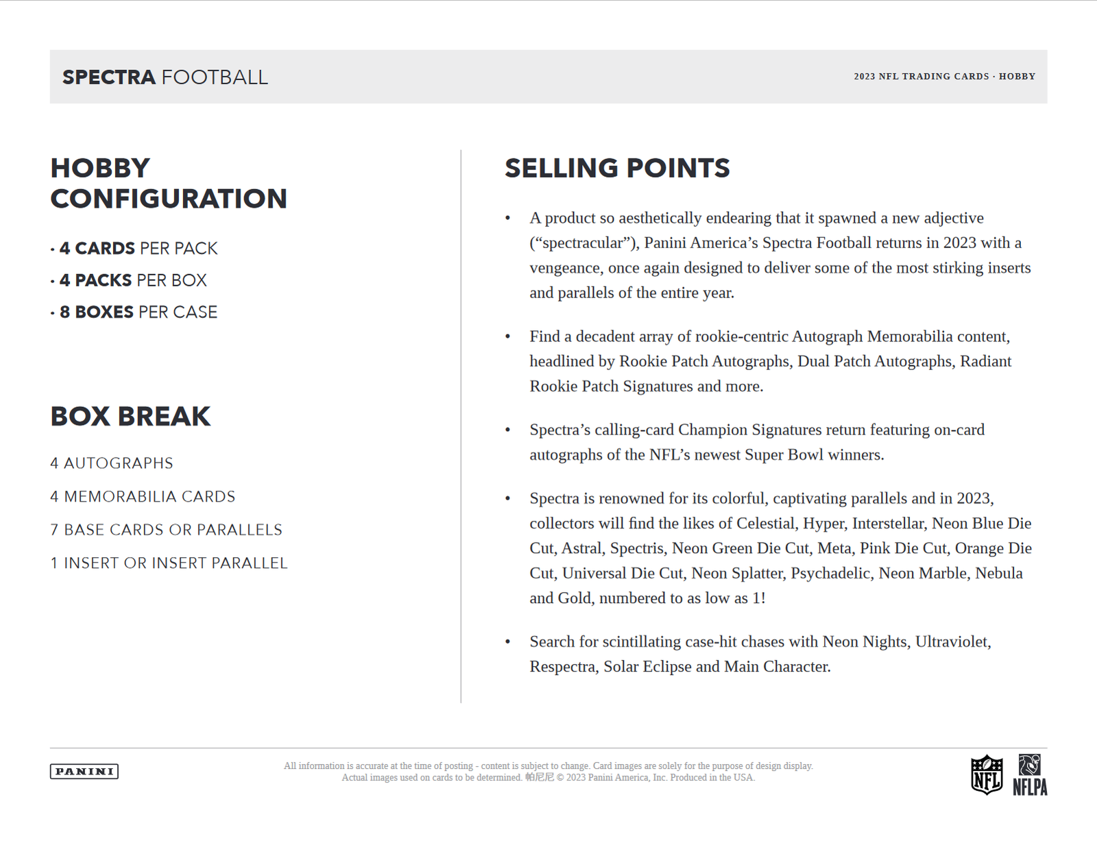 2023 Panini Spectra Football Hobby 8 Box Case - Image 5