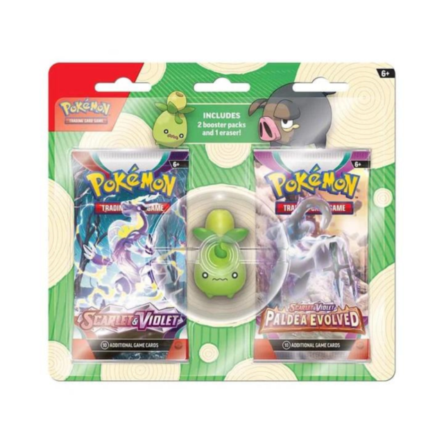 Pokemon 2023 Back to School Eraser Blister Pack – 12 Pack Box